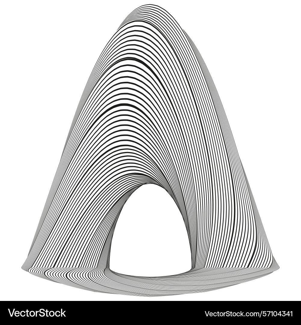 Cone shaped structure linear pattern triangular Cone shaped structure linear pattern triangular vector image