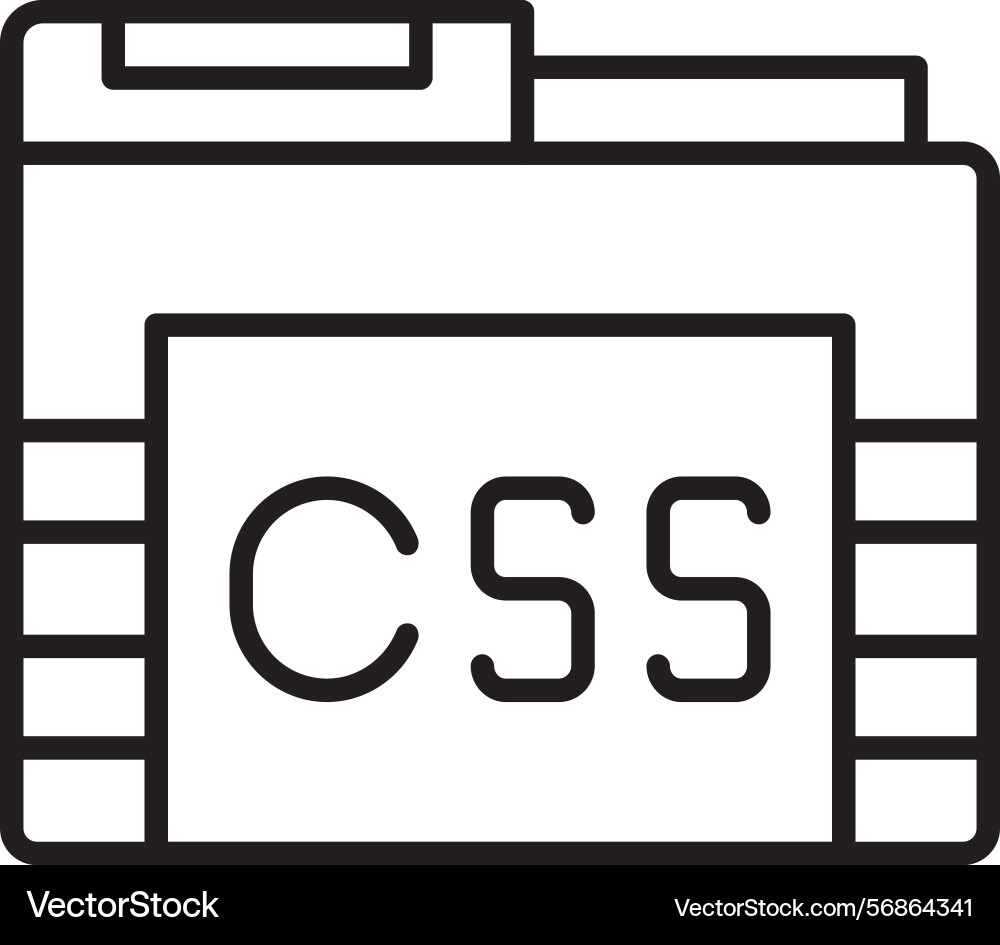 Css folder icon Vector Image