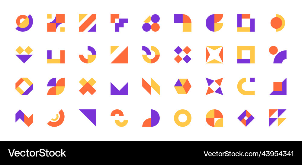 Modern geometric forms minimal basic abstract vector image