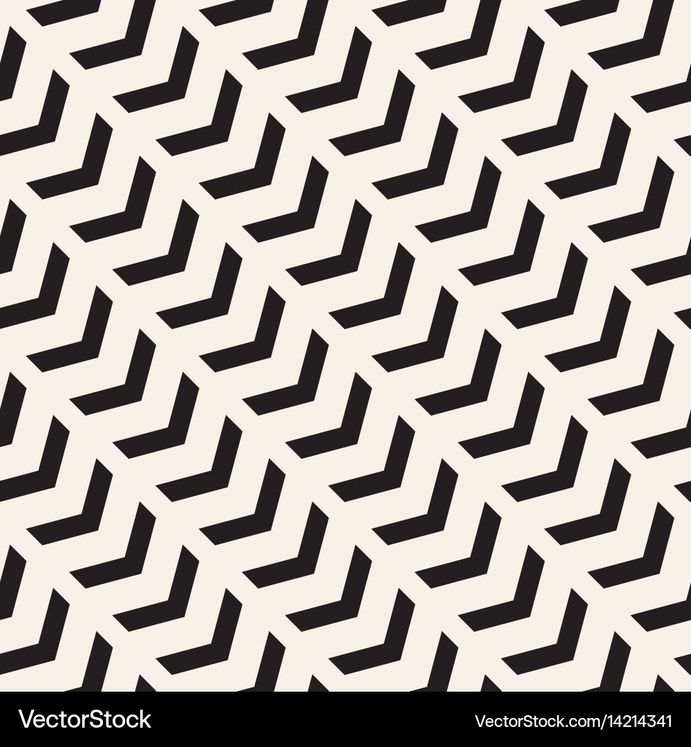 Monochrome Zigzag Abstract Pattern vector image