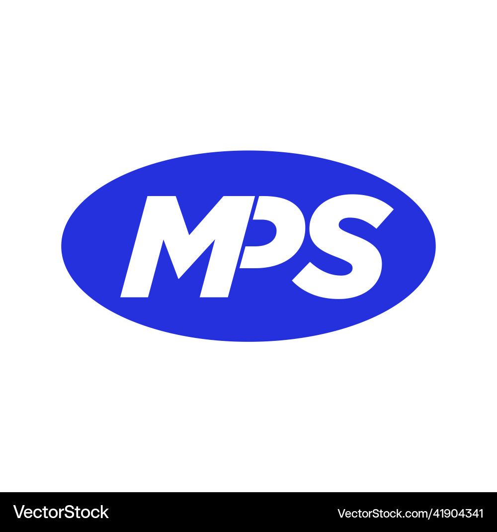 Mps company name initial letters monogram Vector Image