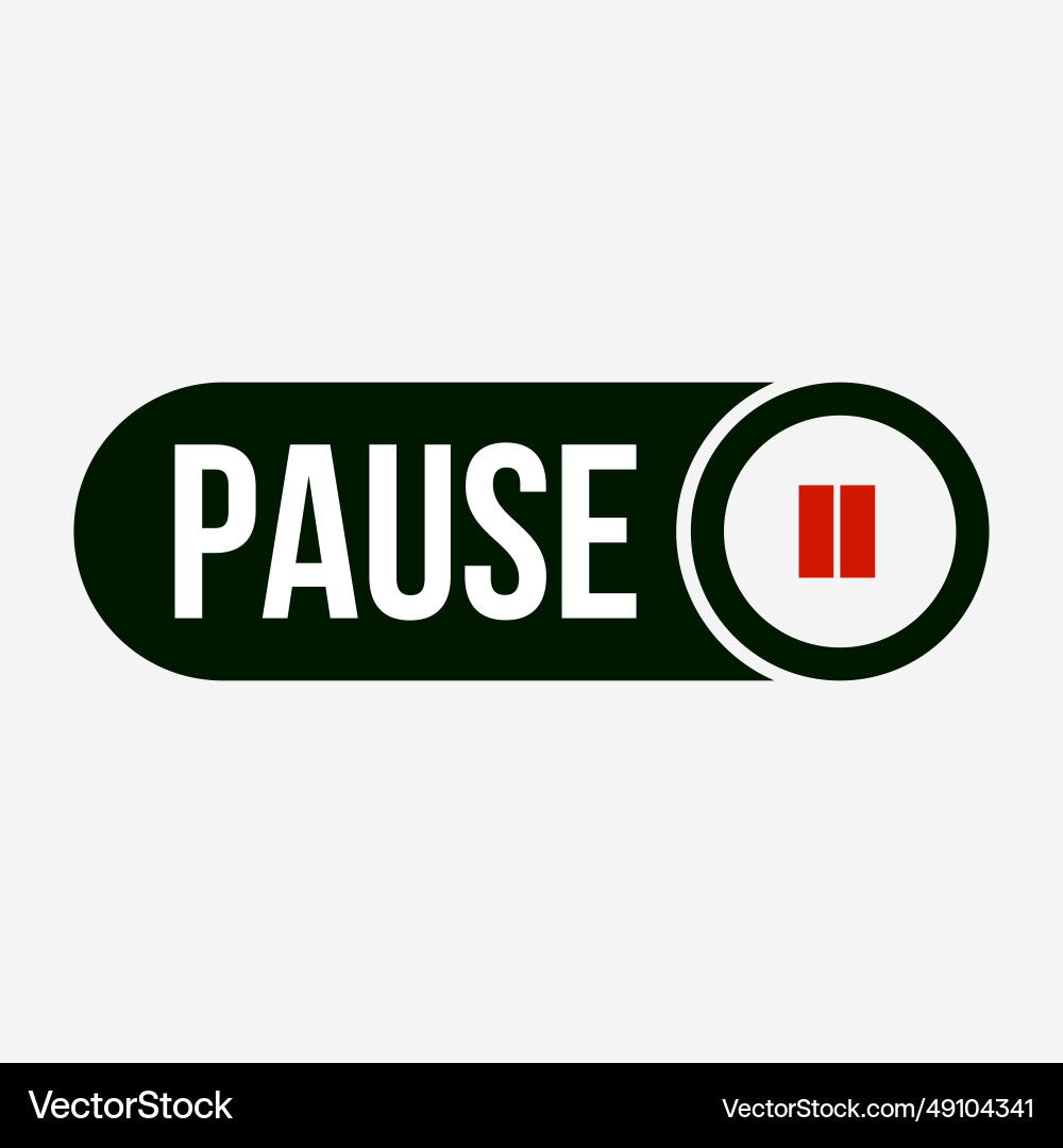 Multi media pause button vector image