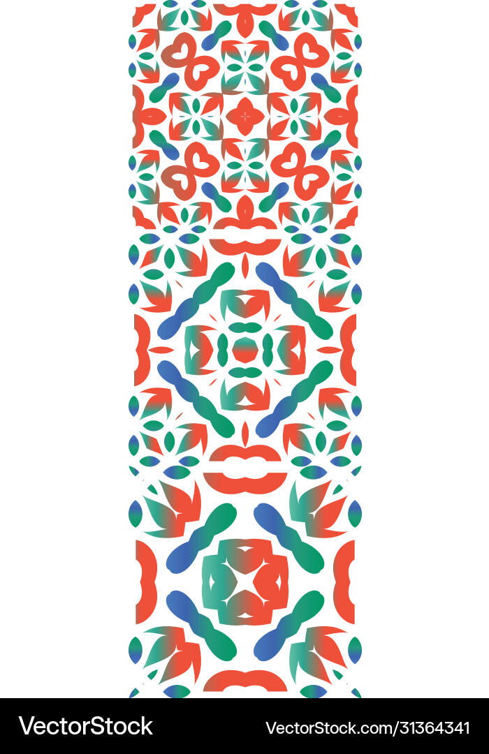 National colored motives in ethnic ceramic tile National colored motives in ethnic ceramic tile vector image