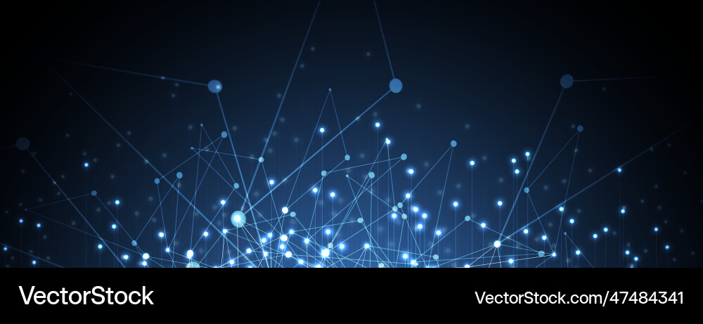 Neural network concept connected cells with links Neural network concept connected cells with links vector image