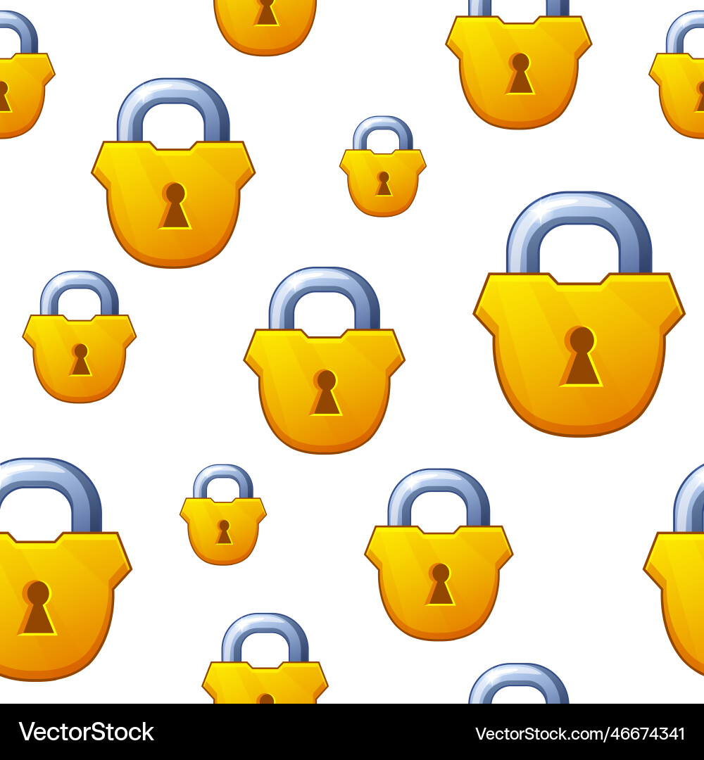 Padlock seamless pattern lock Padlock seamless pattern lock vector image