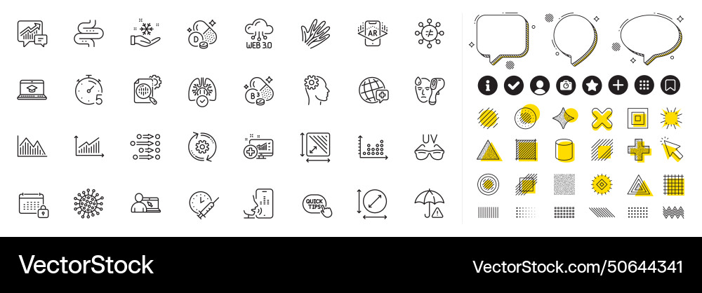 Set of engineering accounting and timer line Set of engineering accounting and timer line Vector Image