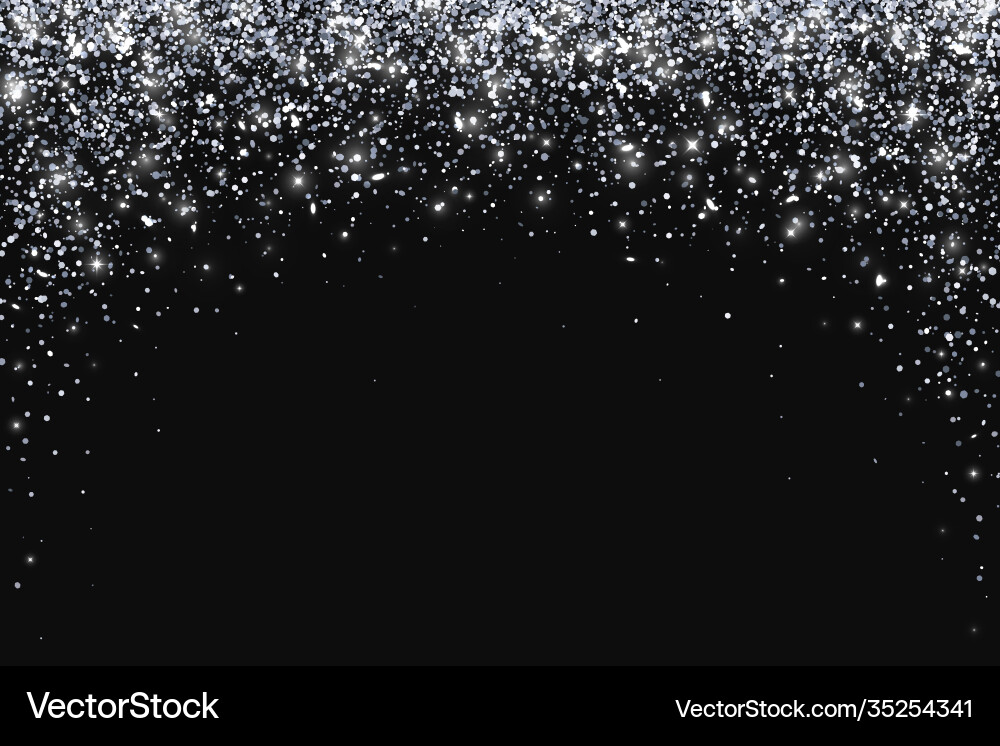 Silver falling particles in arch form Silver falling particles in arch form vector image