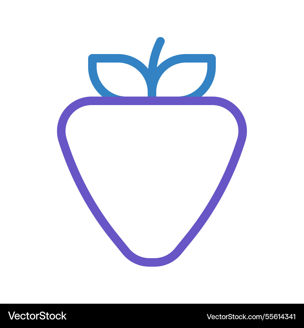Simple strawberry icon with gradient color style Simple strawberry icon with gradient color style Vector Image