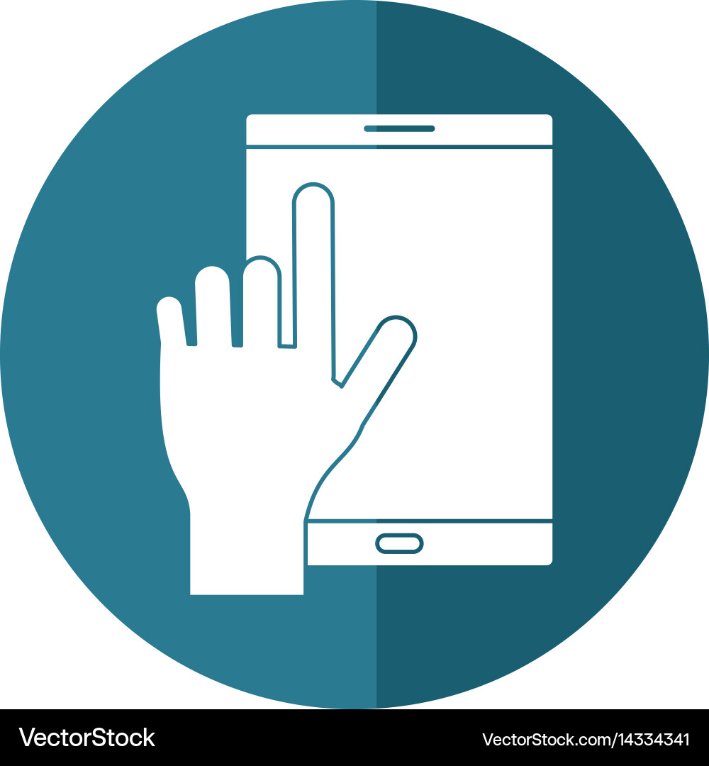 Smartphone device mobile touch screen button Vector Image