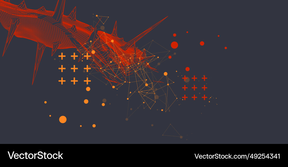 Wireframe Wissenschaft Hintergrund mit Plexus-Effekt Wireframe Wissenschaft Hintergrund mit Plexus-Effekt vektorbild