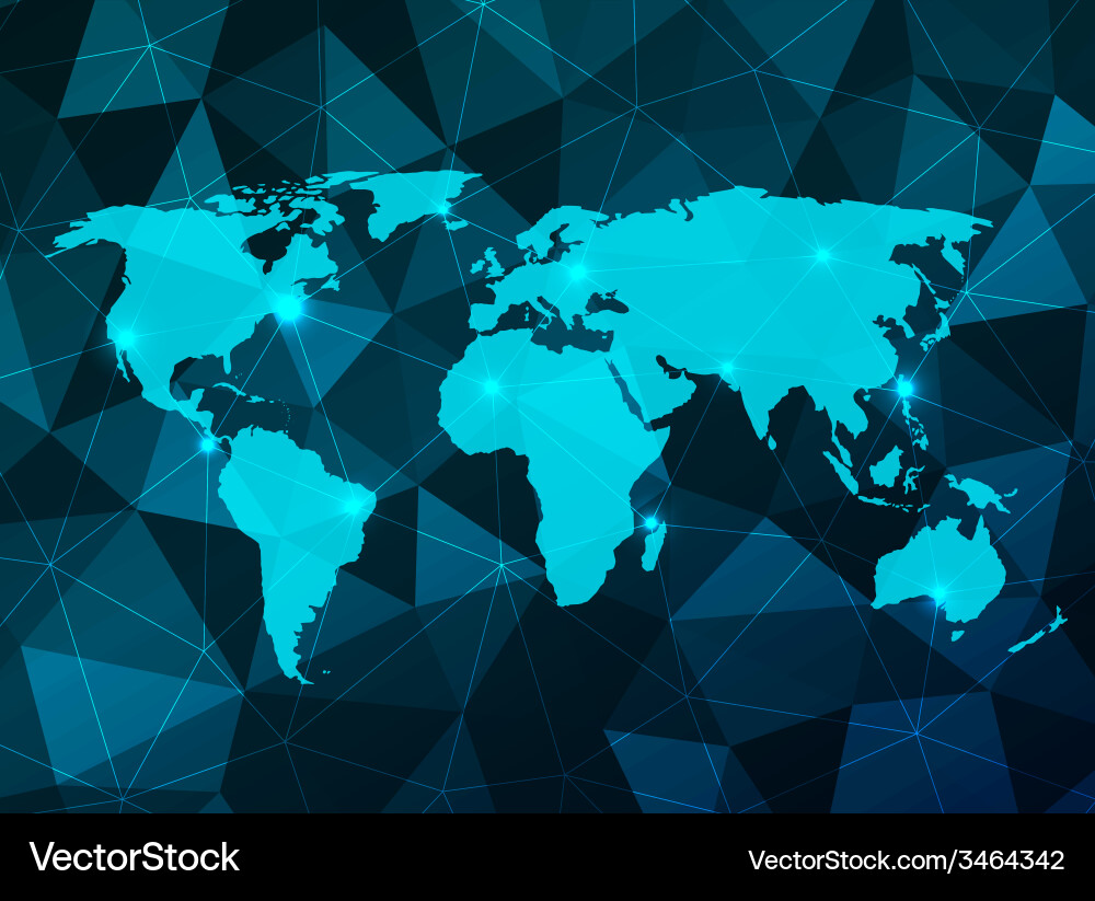 Abstract World Map Vector Image