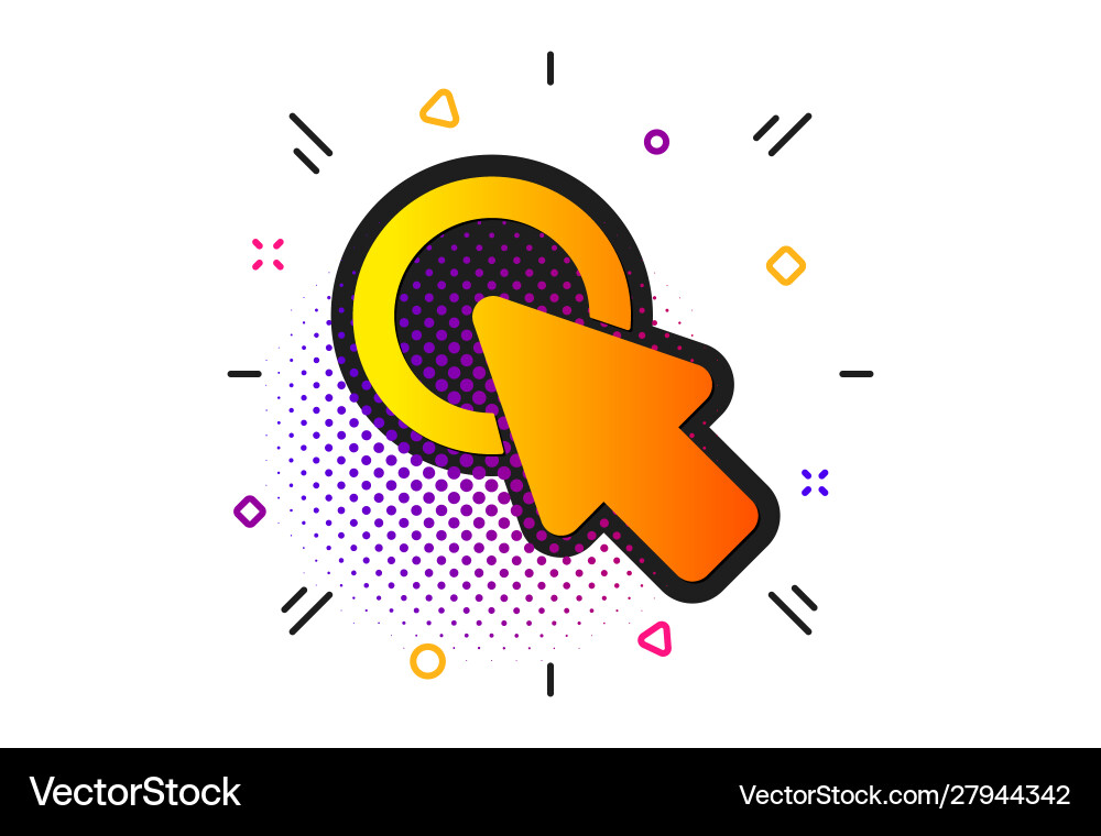 Click here icon push button sign vector image