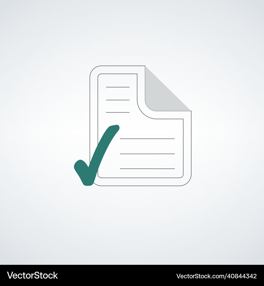 Document icon paper check mark checkmark Document icon paper check mark checkmark vector image