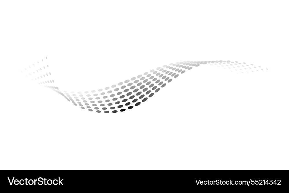 Dotted halftone waves flowing wavy lines pattern Dotted halftone waves flowing wavy lines pattern vector image