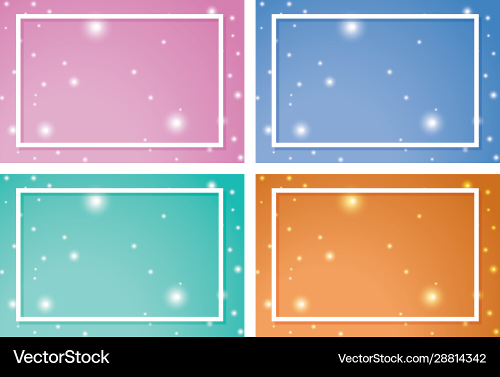 Four background templates in different color vector image