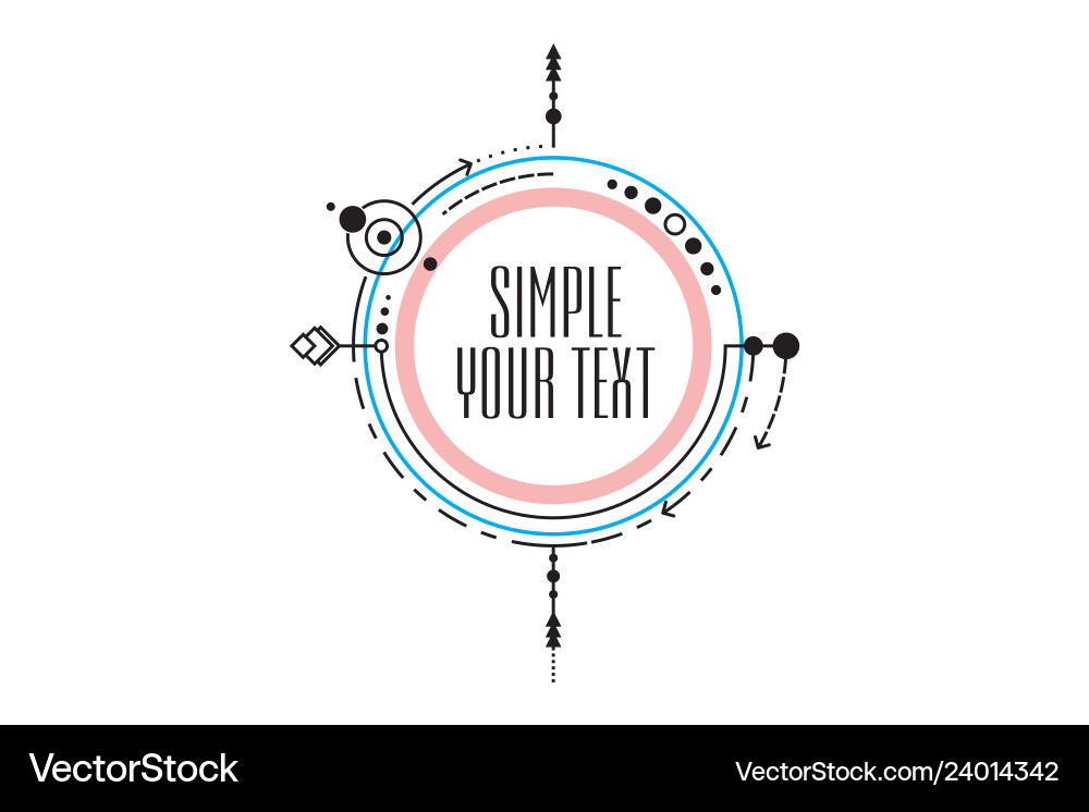 Minimalistic design lines frame for text Minimalistic design lines frame for text Vector Image