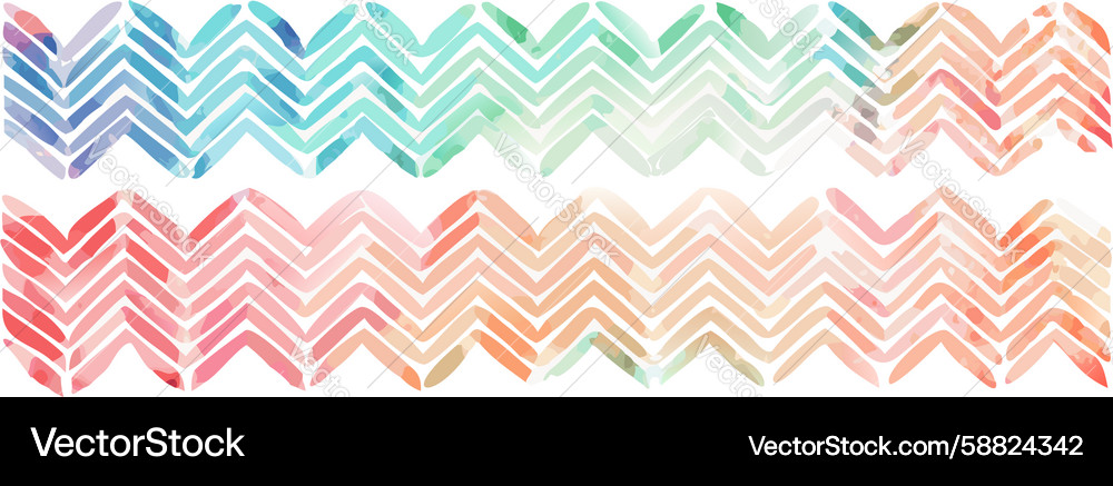 Rainbow zigzag pattern colorful dynamic Vector Image