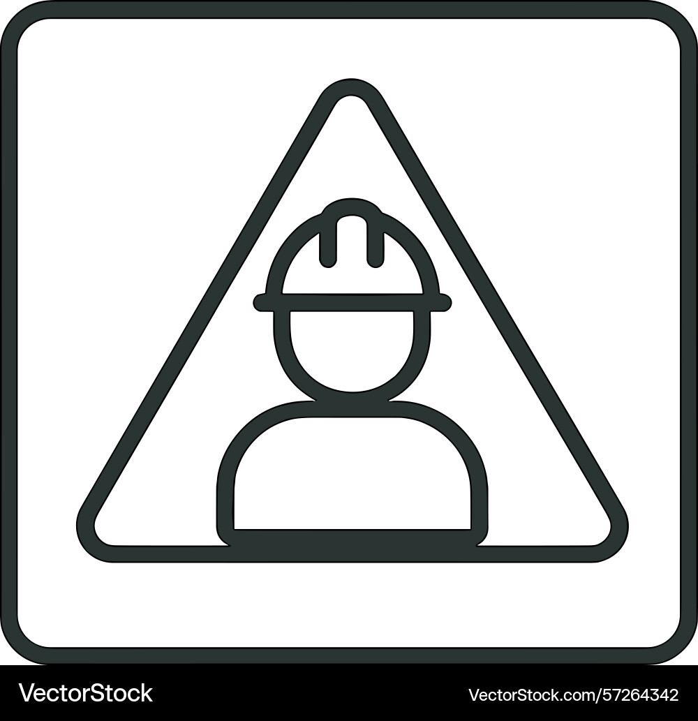 Safety sign indicating construction area Vector Image
