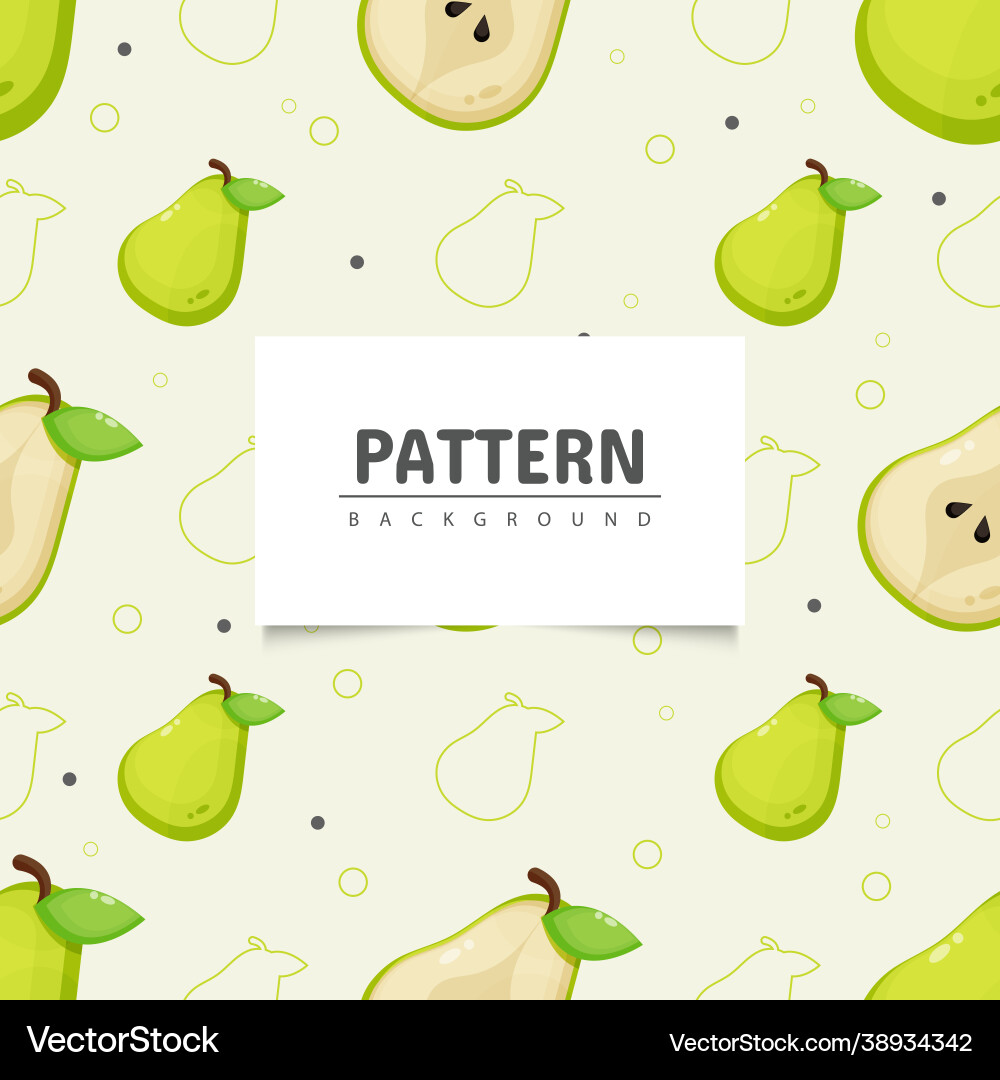 Seamless pear pattern design Seamless pear pattern design Vector Image