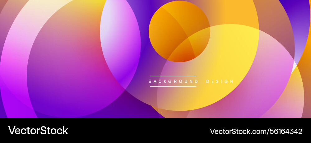 Vibrant overlapping circles create abstract Vibrant overlapping circles create abstract Vector Image