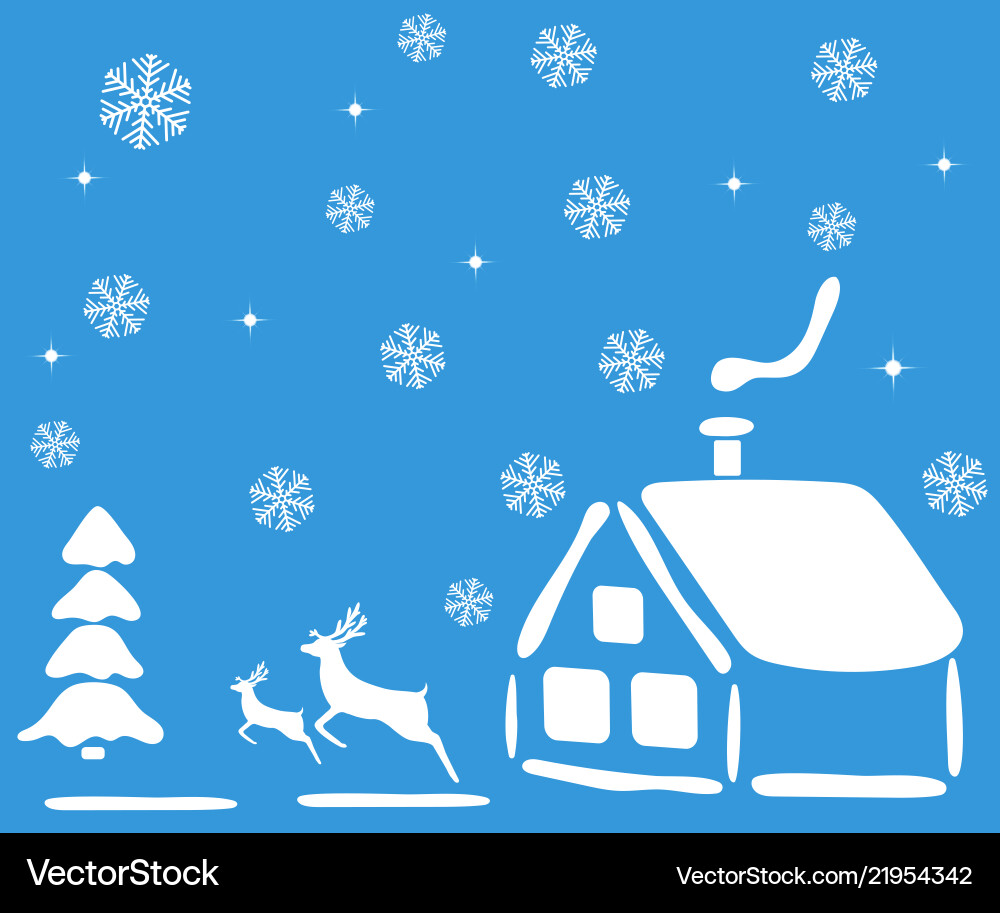 Weihnachtslandschaft für den Urlaub Weihnachtslandschaft für den Urlaub vektorbild