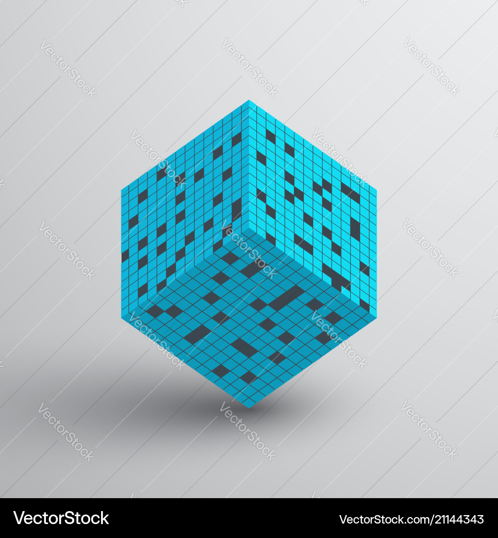 Abstract 3D Cube Background vector image
