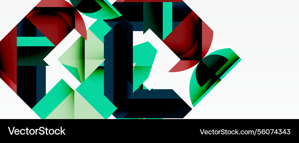 Abstract geometric composition with interlocking Abstract geometric composition with interlocking vector image