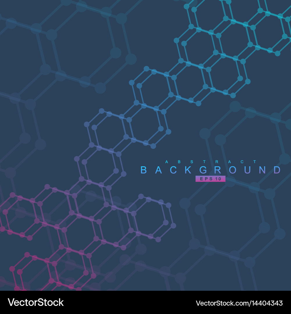 Geometric abstract background with connected line vector image