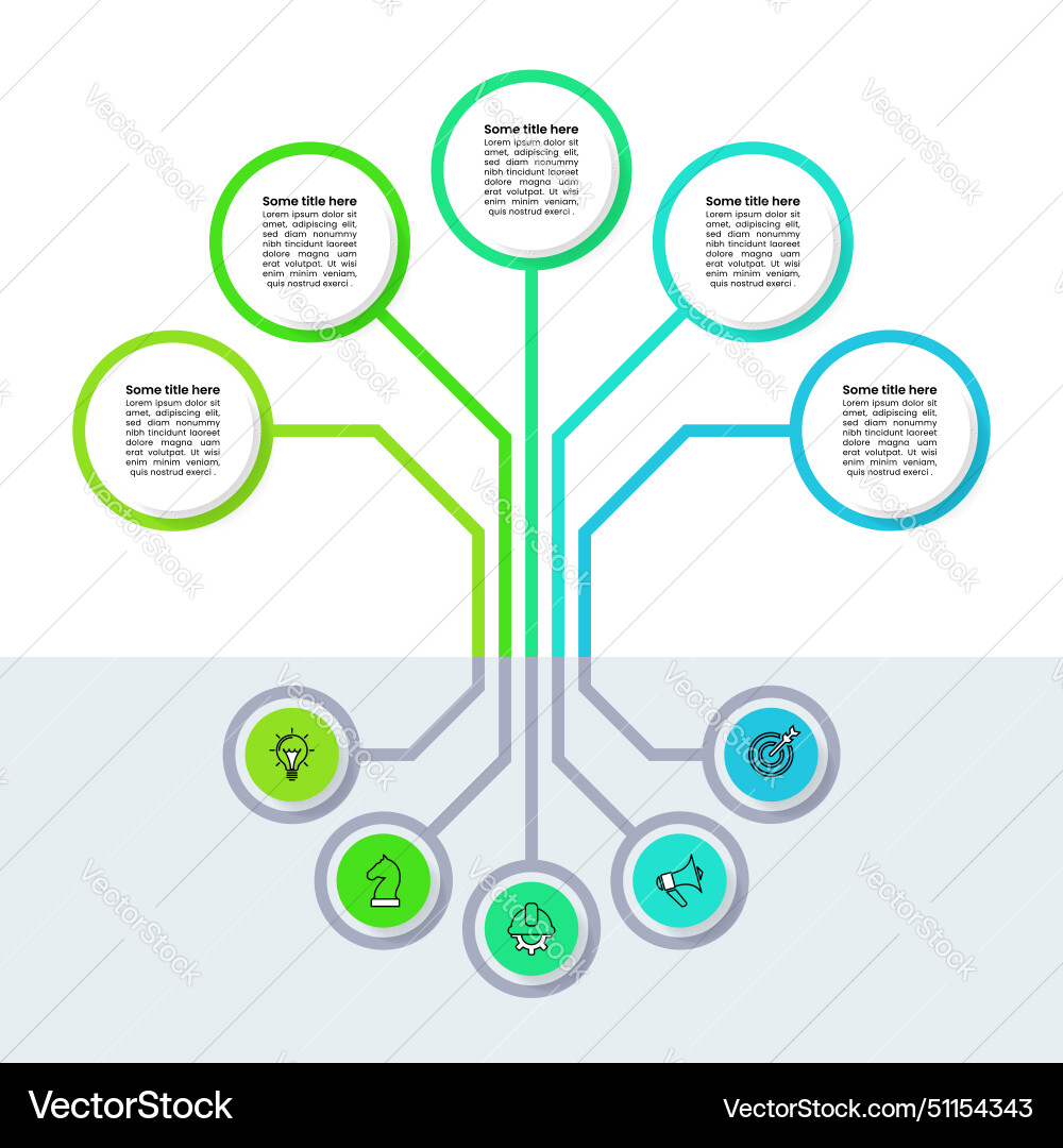 Infographic template abstract tree with roots Infographic template abstract tree with roots vector image