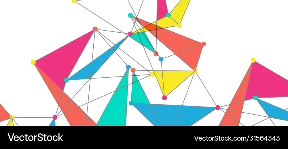 Line points connections triangular technology Line points connections triangular technology vector image