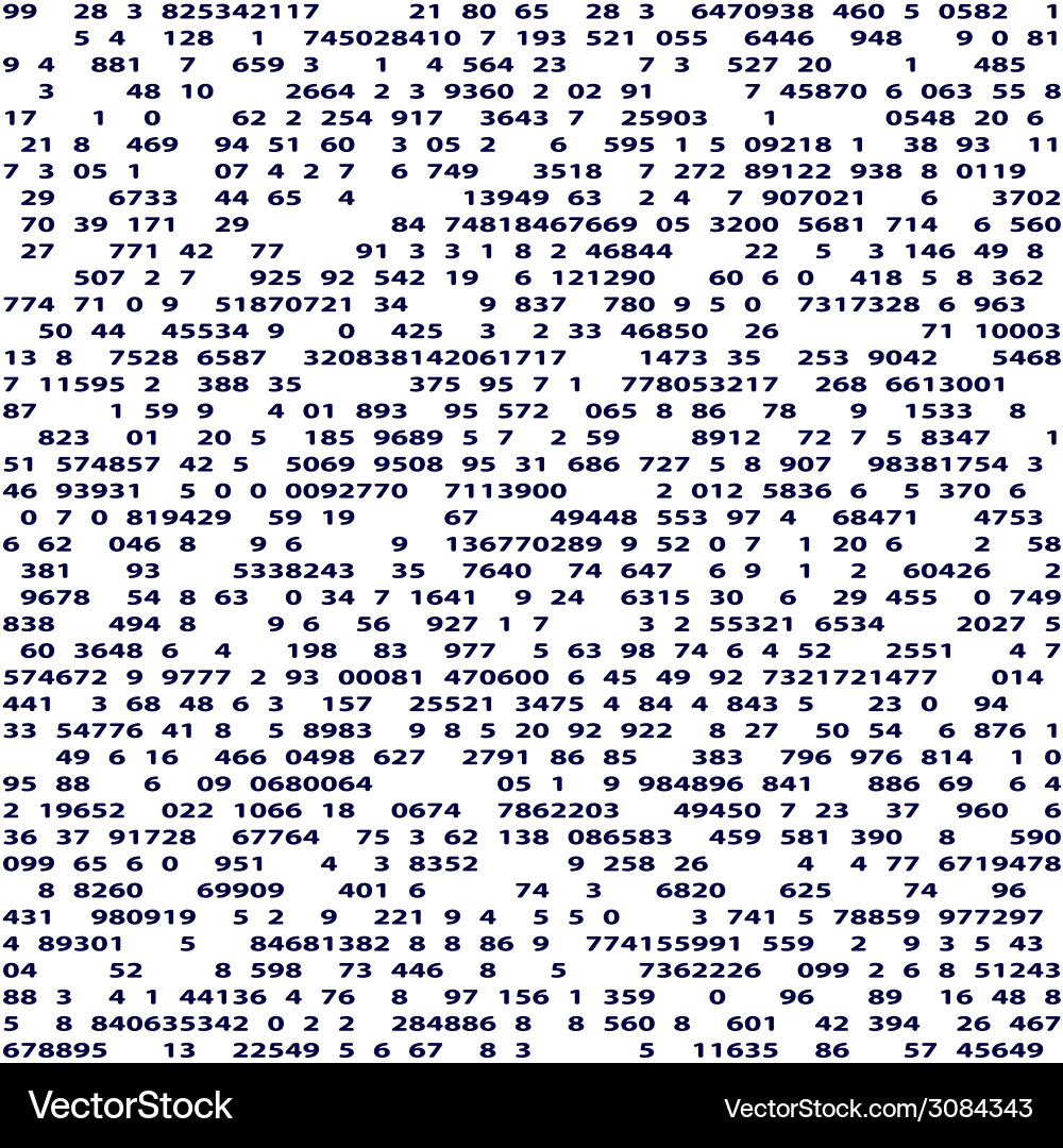 Random Number Group Pattern vector image