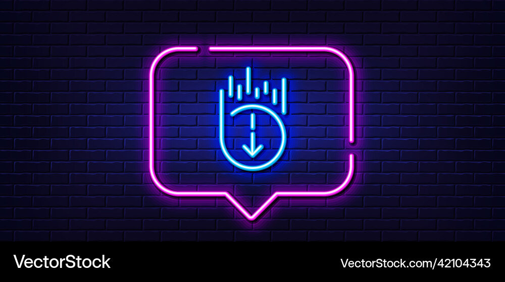Scroll down line icon scrolling screen sign Scroll down line icon scrolling screen sign vector image