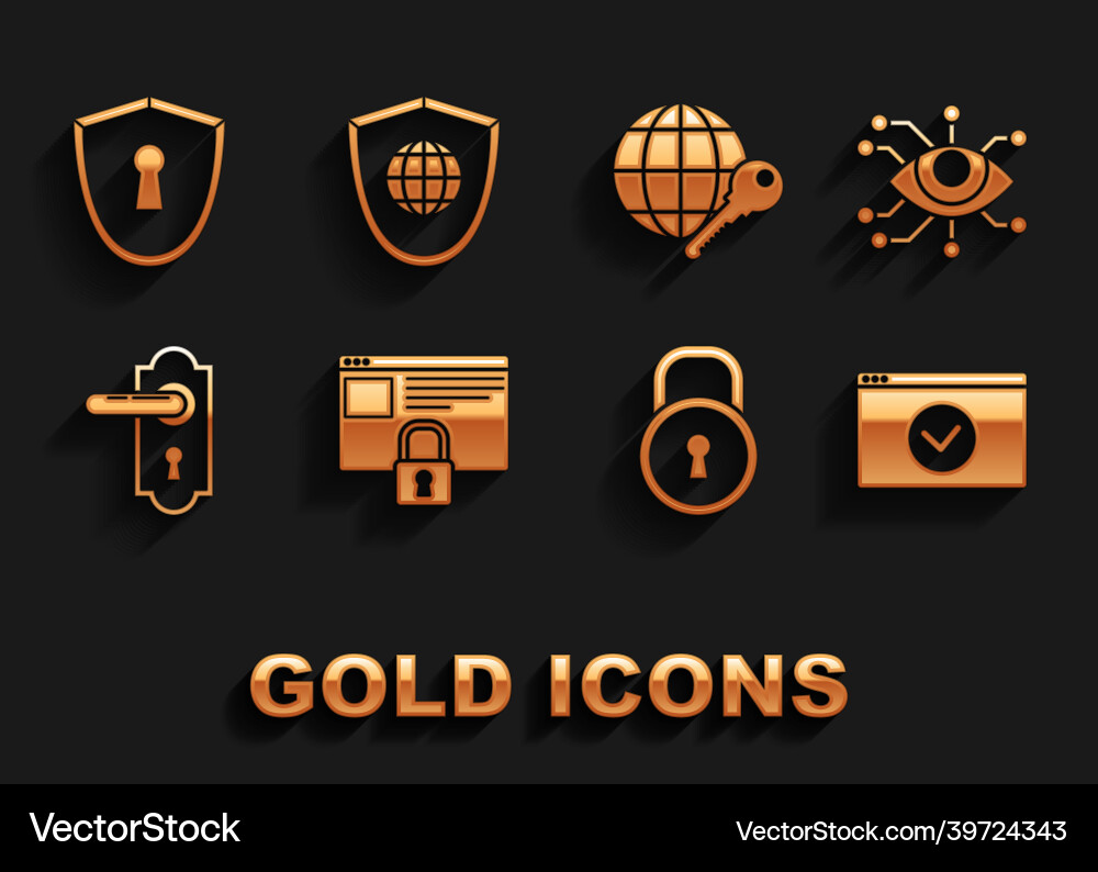 Set secure your site with https ssl eye scan Set secure your site with https ssl eye scan vector image