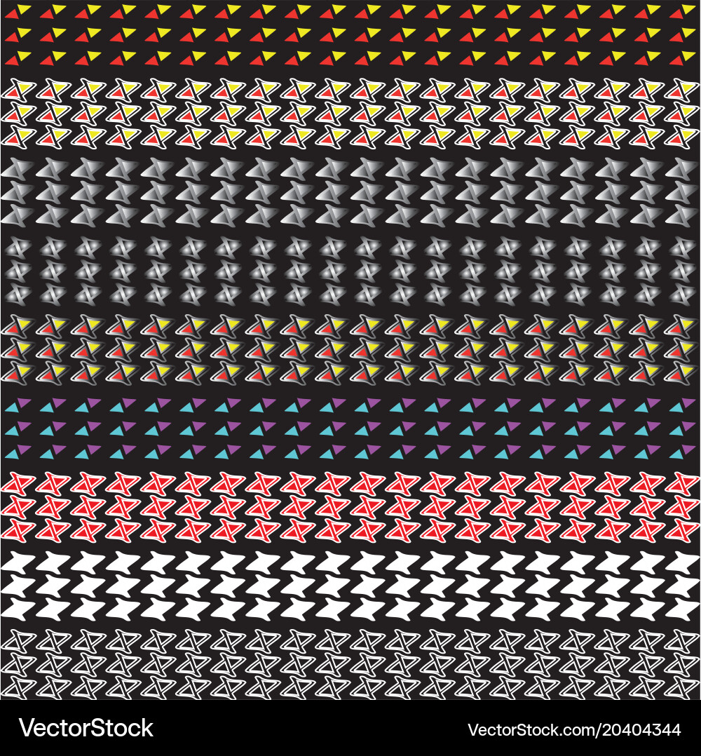 A set of patterns from the stripes triangles vector image