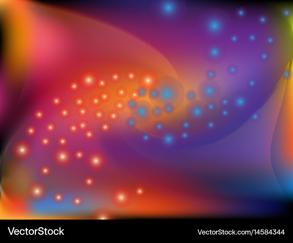 Abstract colorful twist shape and blinking dot Vector Image