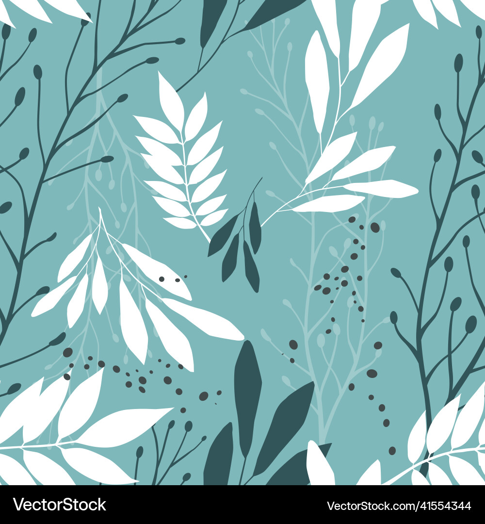 Abstract seamless patterns with leaves Abstract seamless patterns with leaves vector image