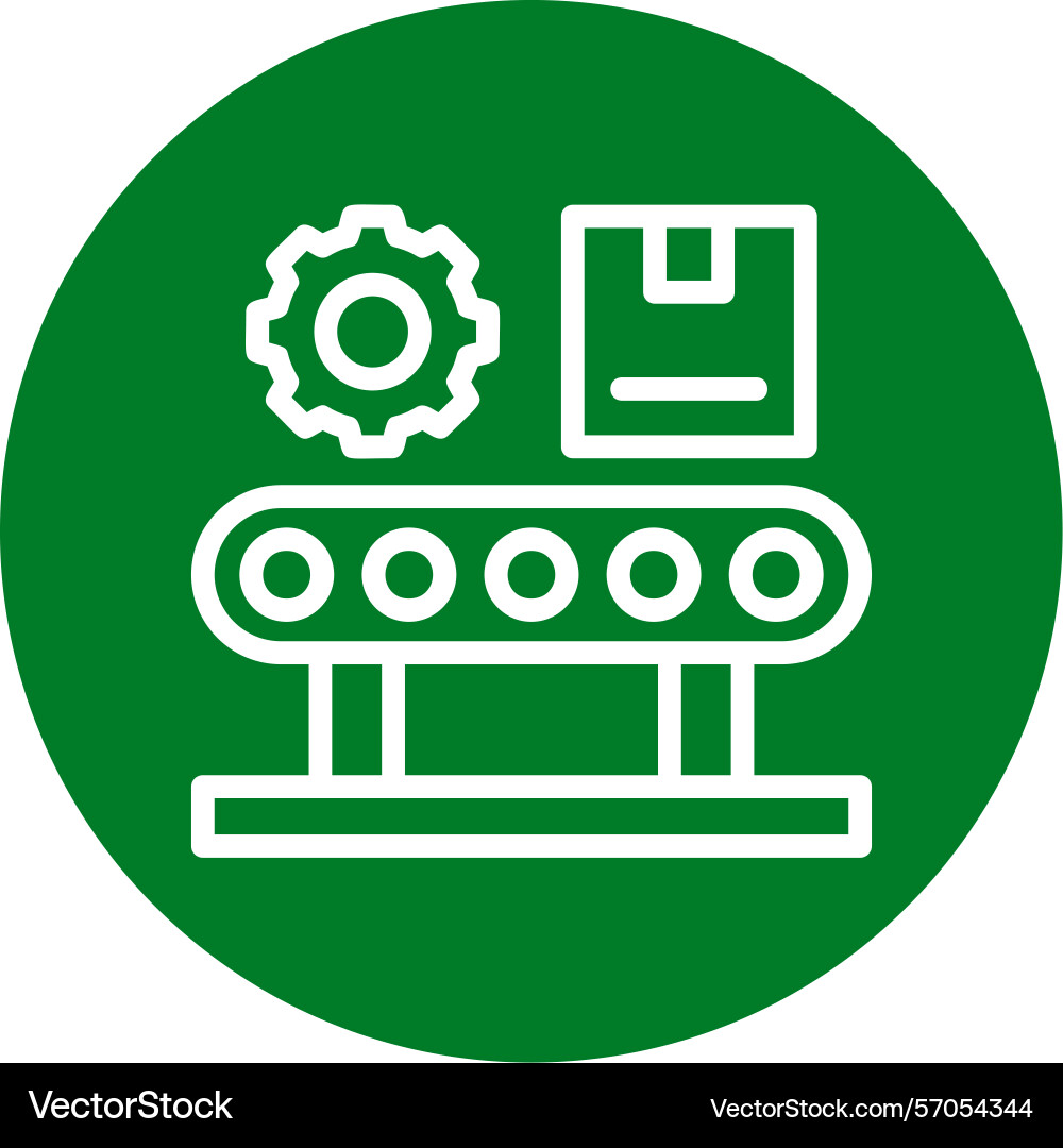 Assembly line circle style icon design vector image