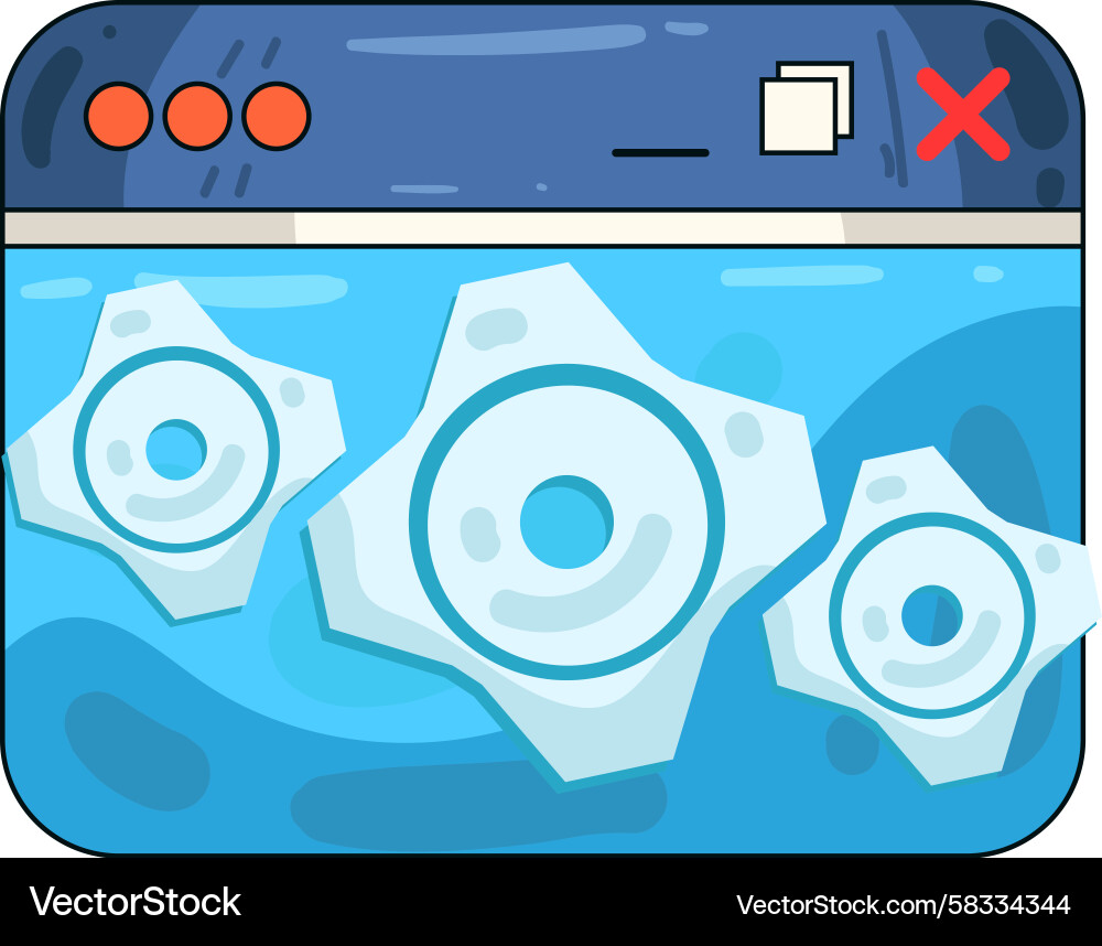 Browser Settings Interface Vector Image