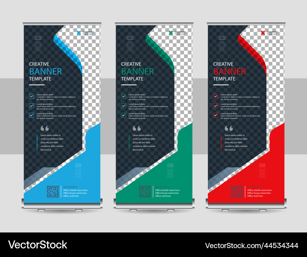 Business Roll Up Banner Vorlage Business Roll Up Banner Vorlage vektorbild