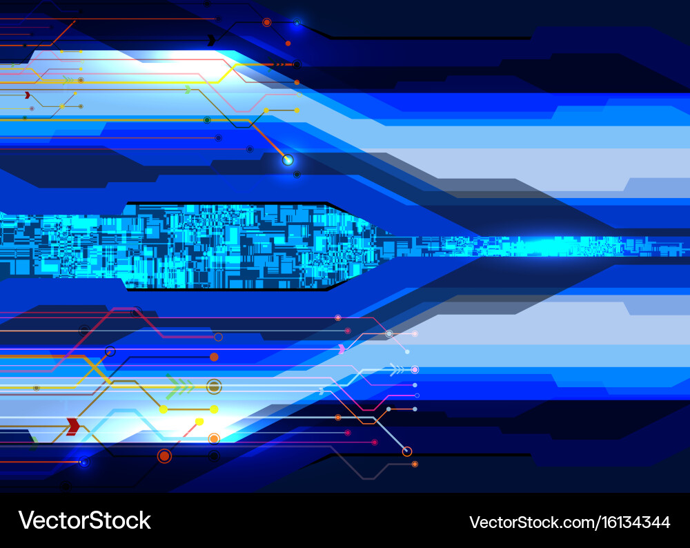 Digital Tech Gradient Background Vector Image
