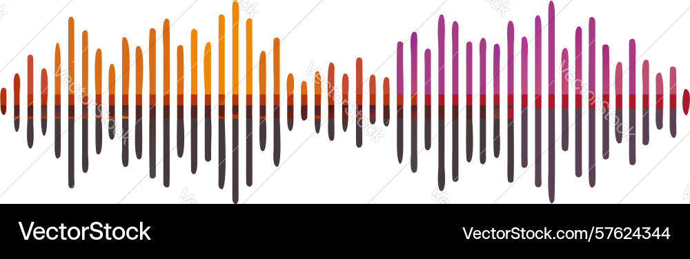 Flat audio waveform sound spectrum design Vector Image