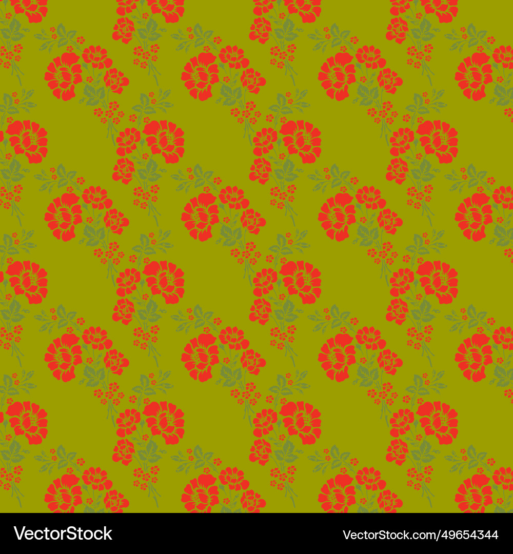Floral pattern design for print vector image