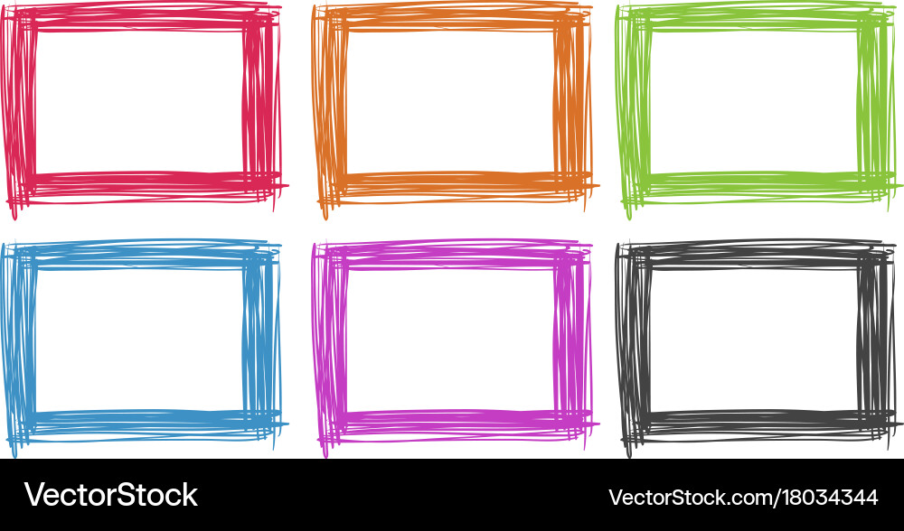 Frame design in different colors vector image