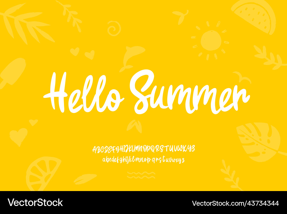 Handwritten calligraphic font for your design text Handwritten calligraphic font for your design text vector image