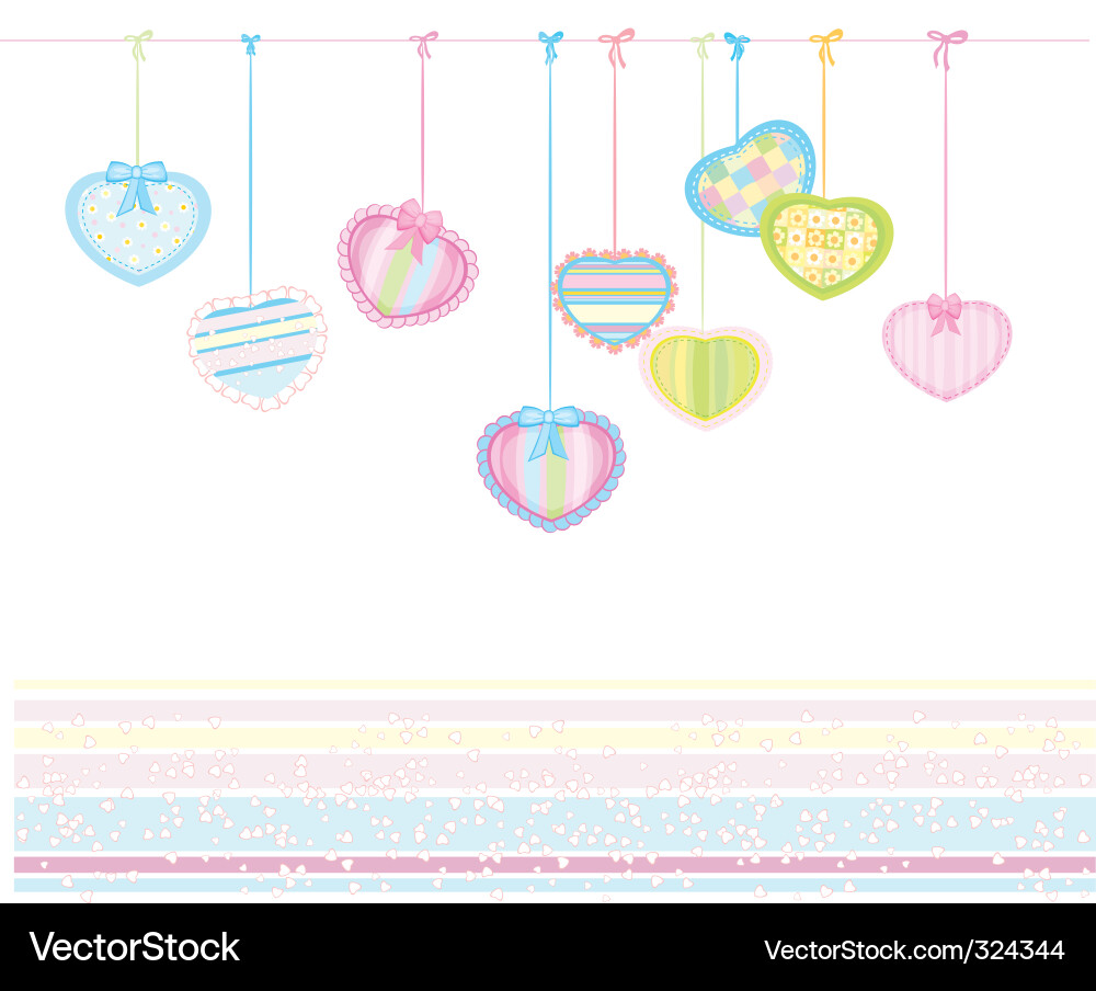 Heart Scatter Pastel Celebration Vector Image