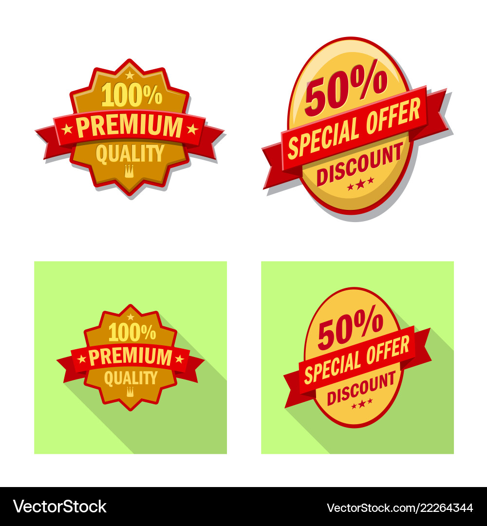 Isolated object of emblem and badge icon vector image