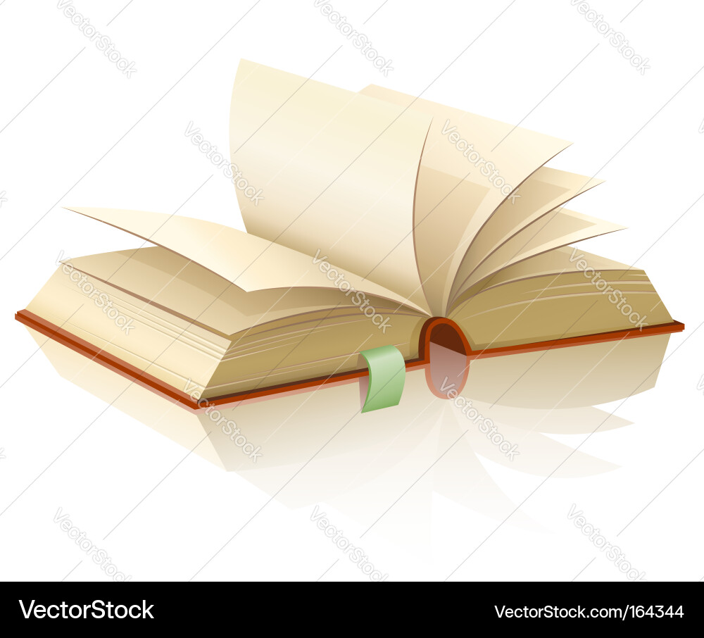 Isolated Open Book vector image