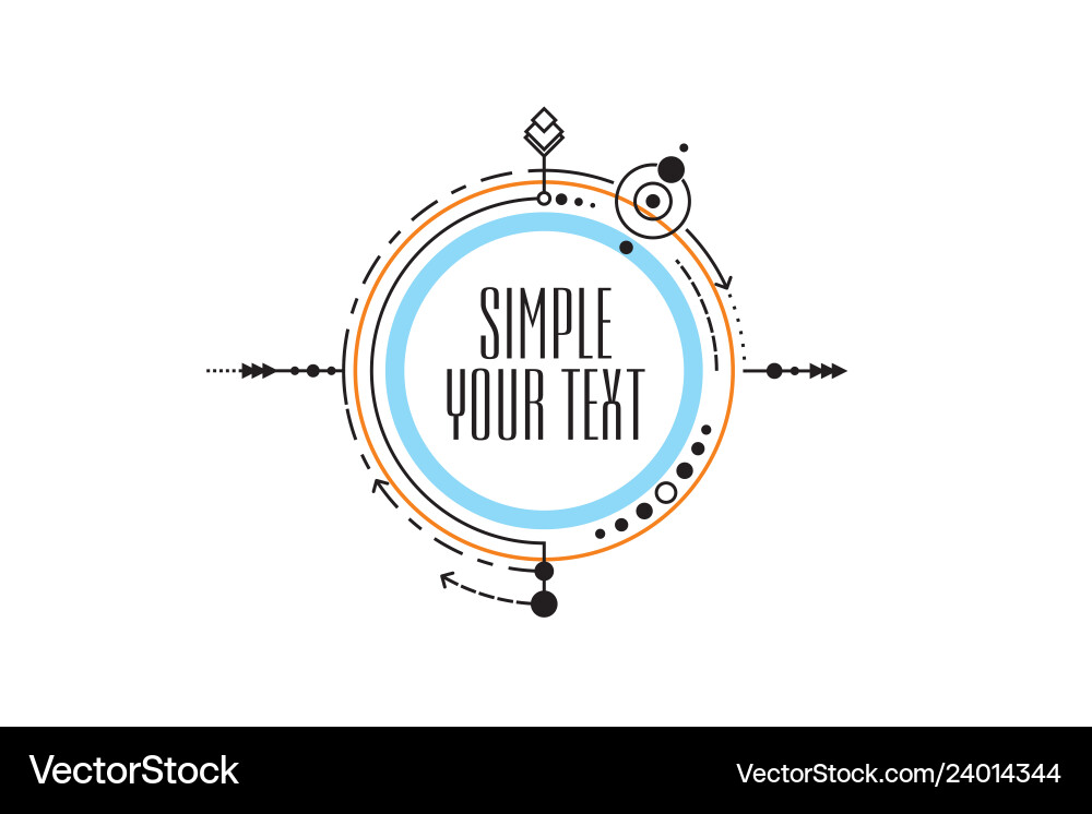 Minimalistic design lines frame for text Minimalistic design lines frame for text vector image