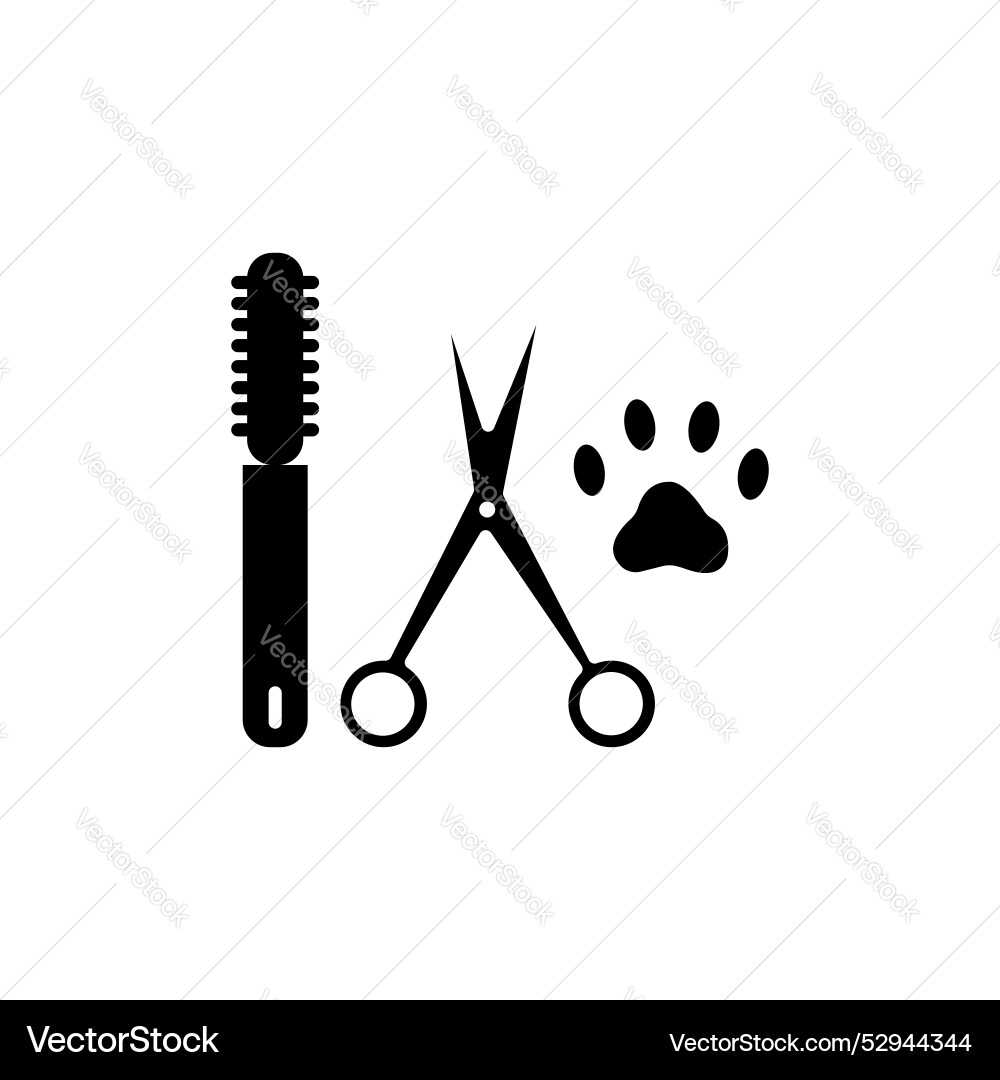 Pet grooming icon set dog or cat groomer shop Pet grooming icon set dog or cat groomer shop vector image