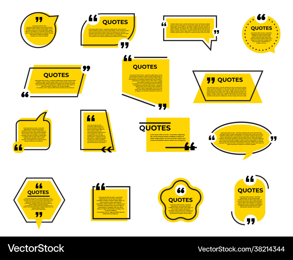 Quote bubble and box chat message comment icons Quote bubble and box chat message comment icons vector image